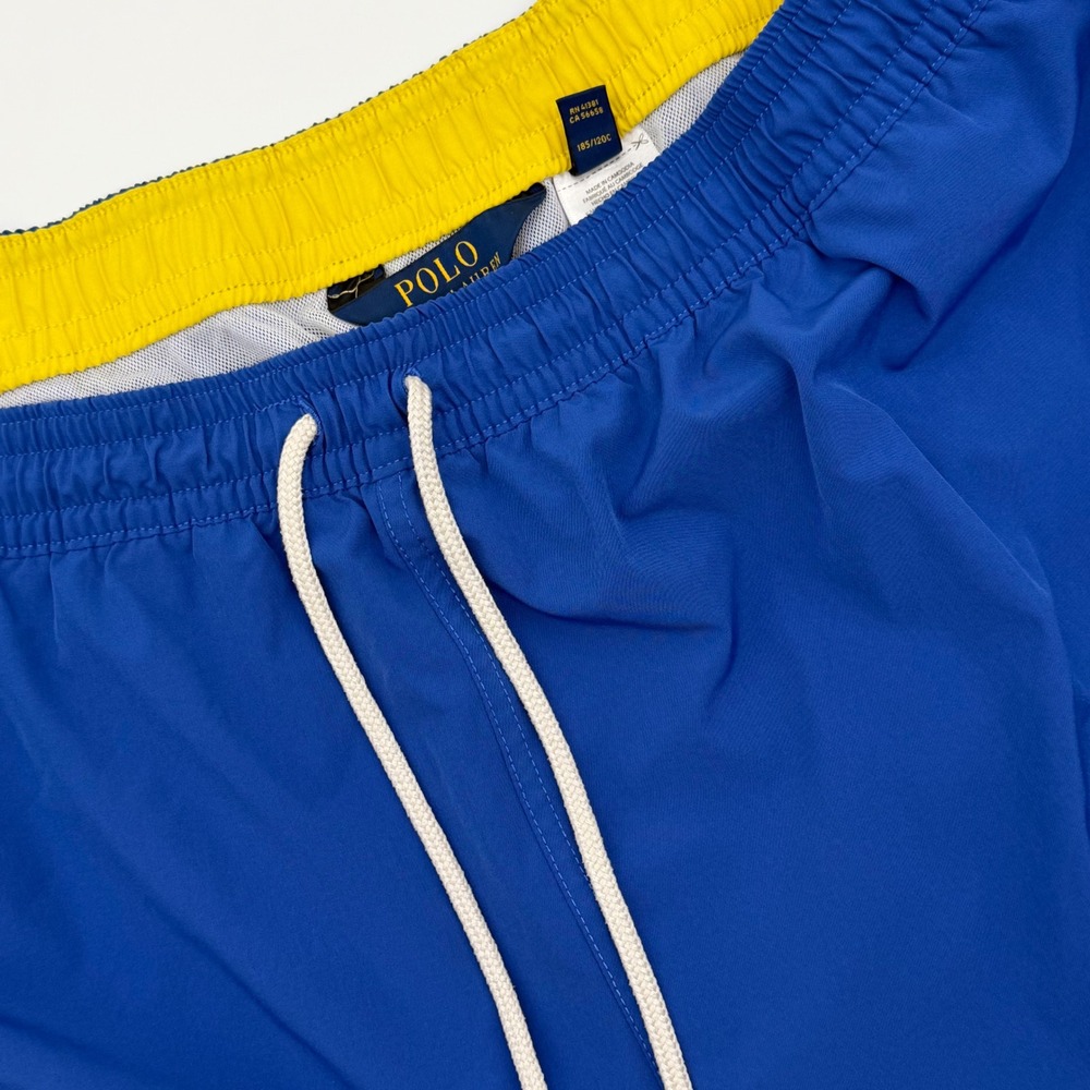 Polo Ralph Lauren Mens Blue Swim Trunks Big & Tall 4XB Mesh Lined Pony Logo